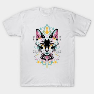 Cute Cat Illusion Design, Funny Cat Lover Gift Idea T-Shirt